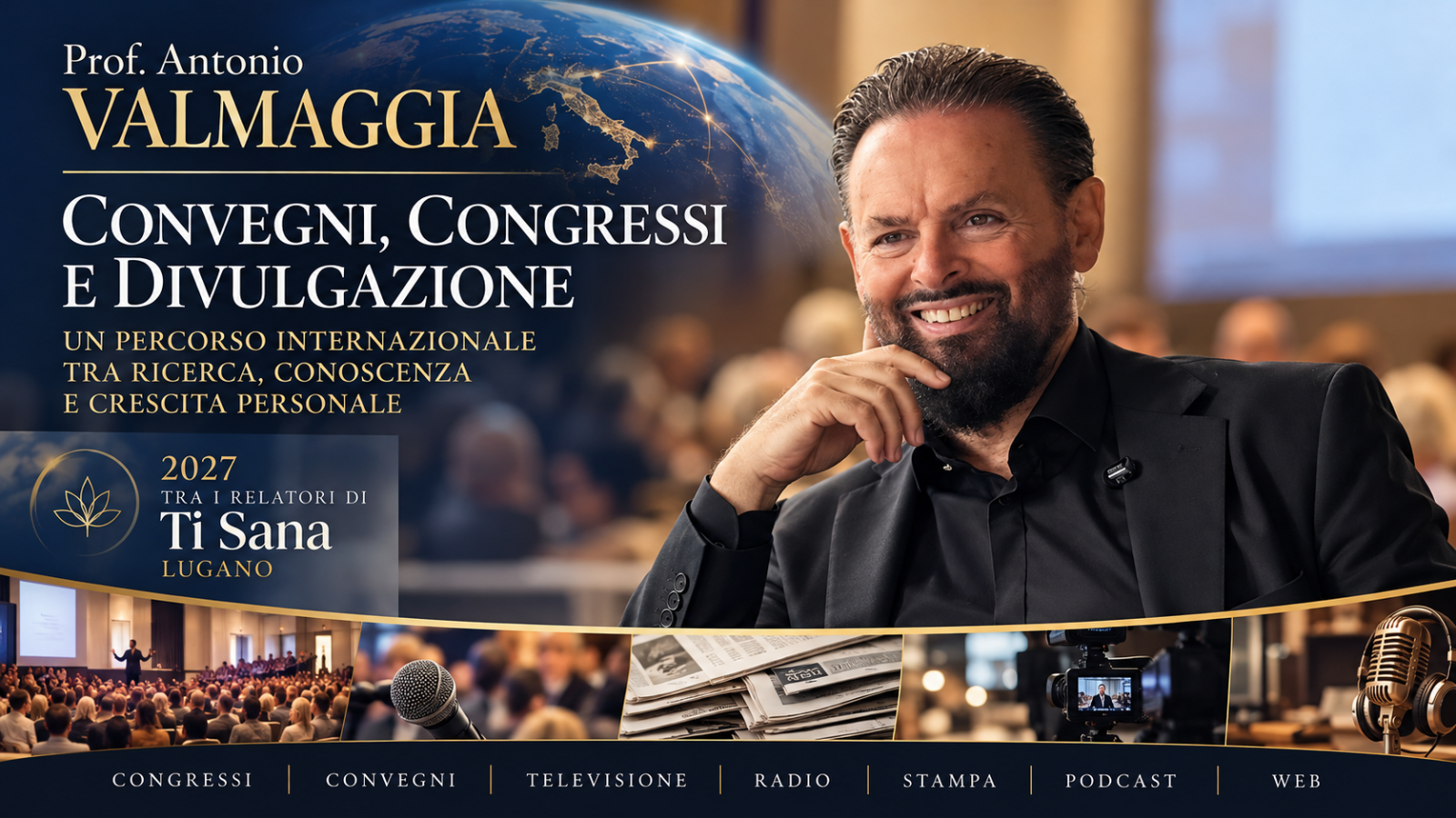 Antonio Valmaggia: convegni, congressi, interviste e Ti Sana 2027